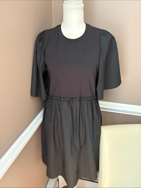 a new day Dresses & Skirts - Black Short Sleeve Ruffle Waist Mini Dress